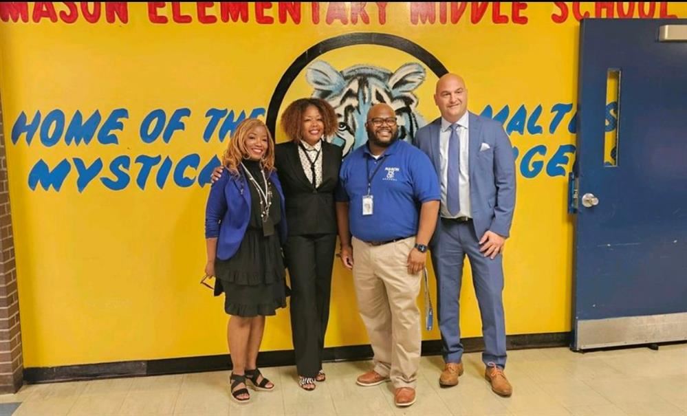  Dr. Vitti visits Mason Academy on the First Day of School